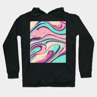 Retro abstract waves pattern Hoodie